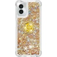 thumbnail image 2 of Case for Moto G Power 5G 2024, Moto G Power 5G 2024 Liquid Case Glitter Clear TPU Cute Love Quicksand Sparkle Phone Case with Stand Liquid Shockproof Cover for Moto G Power 5G 2024 Gold YBZ, 2 of 14