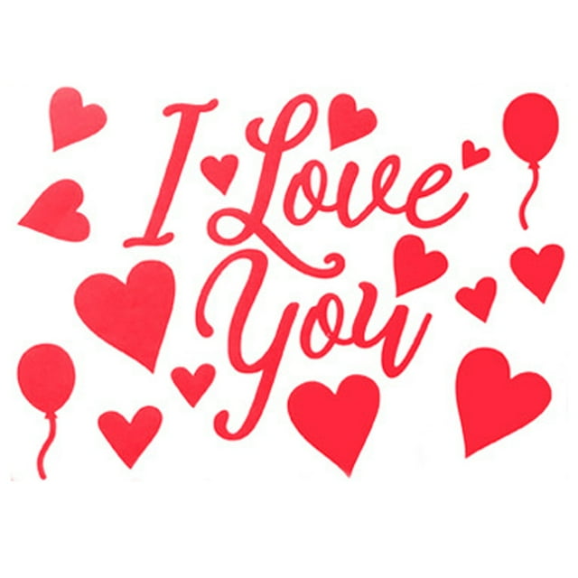 1PC Valentine Stickers; Static Stickers; Disposable Decorative Stickers