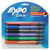 EXPO Click Dry Erase Markers Fine Tip Assorted 6/Set 1751667