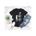 thumbnail image 1 of Halloween T-shirt - Skeleton Shirt, Skleton and Cat Tshirt, Cat Lover Gift, Cat Mom, Halloween Party, Cat Dad, Gift for Cat Lovers, 1 of 6