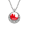 thumbnail image 1 of Berlin Germany Red Landmark Pattern Necklaces Pendant Retro Moon Stars Jewelry, 1 of 3