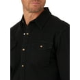thumbnail image 3 of Wrangler Men's Long Sleeve Stretch Snap Pocket Denim Shirt, 3 of 3