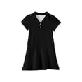 thumbnail image 5 of Girl Sporty Dress Short Sleeve Polo Uniform Dresses Summer Clothes Kids Casual Sundress with Pockets Black 110, 5 of 5
