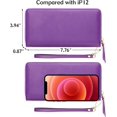 thumbnail image 5 of Badiya Women's Classic Long Wallet, Purple, 1-Piece, 5 of 6