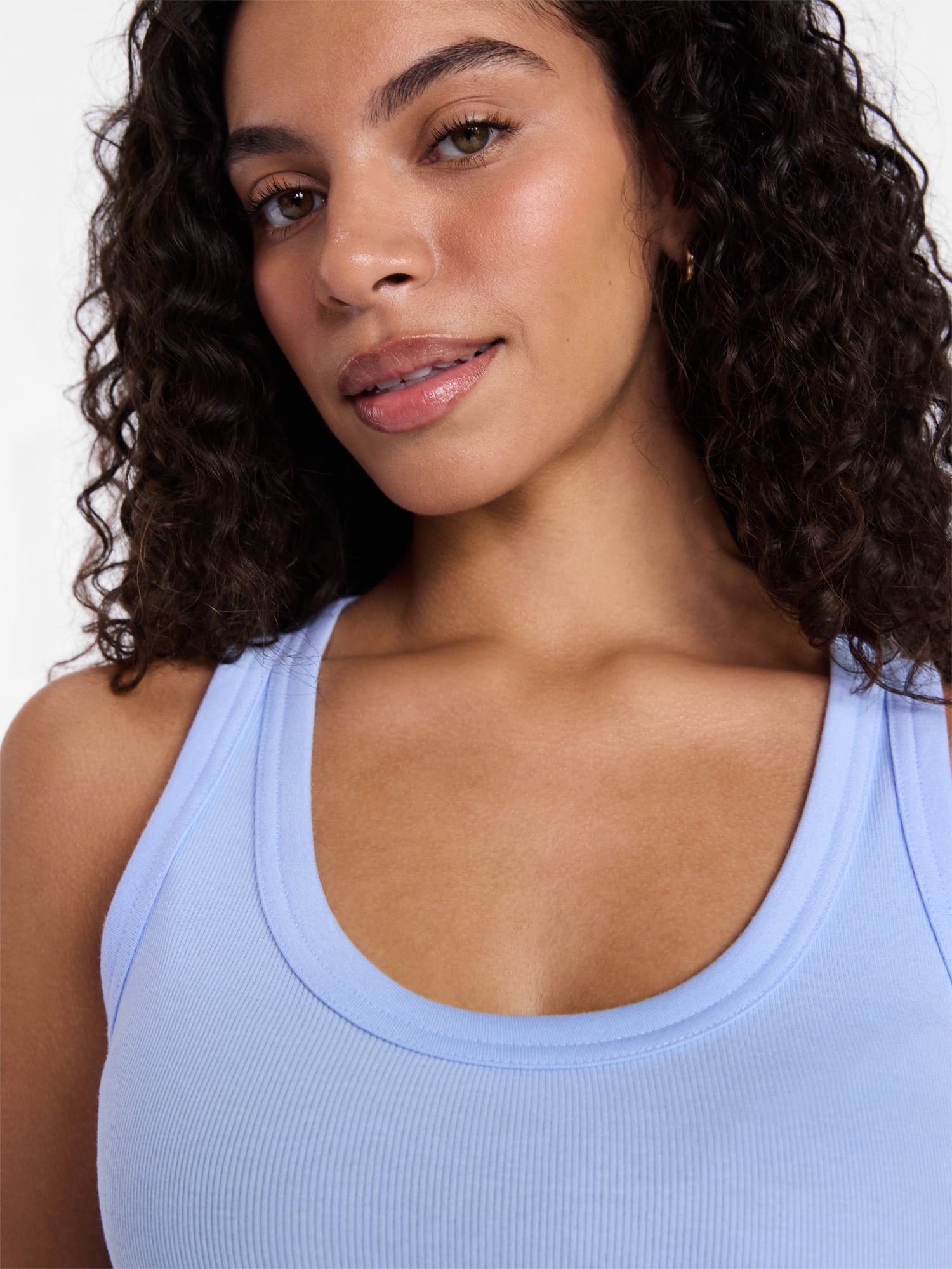Time and Tru Women's Ribbed Tank Top, Sizes XS-XXXL