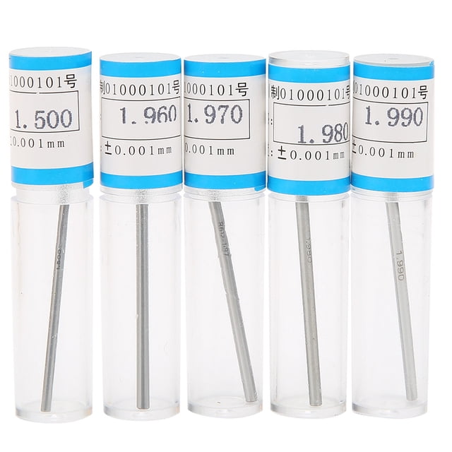 Measuring Tool Hole Measurement Hand Tool Inspection Gage Pin Type Needle Gauge Set Bearing Steel Plug Measuring Tool 1.5-1.99mm