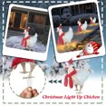 thumbnail image 4 of Pollo Iluminado Con Bufanda Gallo iluminado con bufanda Estacas de jardín de gallo resplandeciente de Navidad (blanco cálido) Ndcxsfigh Libre de BPA, 4 of 7