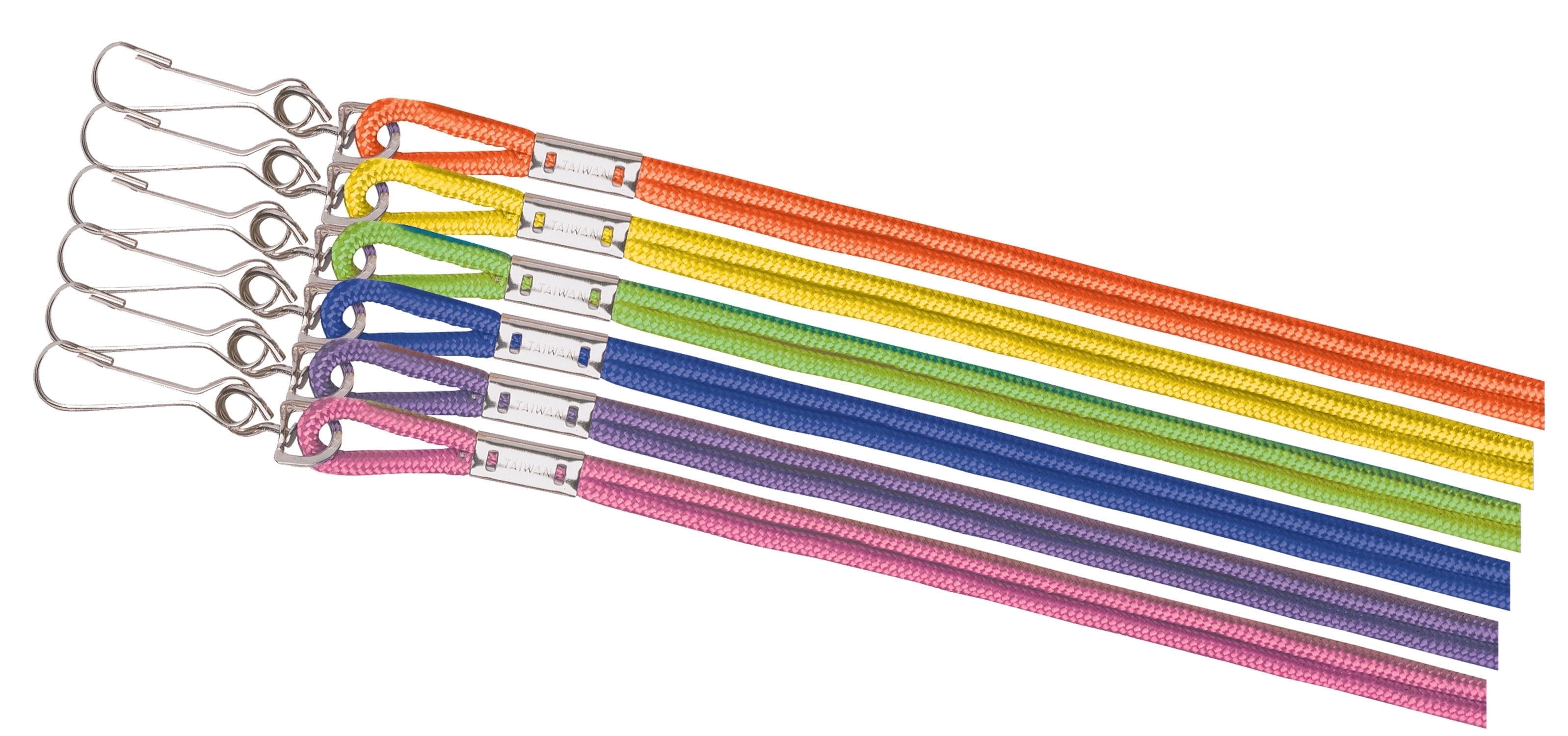 Champion Sports Nylon Lanyards with J-Hook Clip, Assorted, 22 Inch