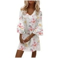 thumbnail image 1 of CNKOO Robes d'Été à Fleurs Grande Taille pour Femmes Robe Boho Décontractée 1X-4X, 1 of 5