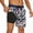 American Flag, variant on Mens Swim Trunks with Compression Liner 7 inch Inseam Mens Bathing Suit Swimming Shorts for Men Gradient Black Purple Small