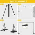 thumbnail image 5 of Wedding Arch Backdrop Stand 10FT x 7FT Heavy Duty Square Metal Frame, Stable Adjustable Pipe & Drape Kit, Easy Assembly for Wedding Ceremony Birthday Party Baby Shower Photobooth Decoration (Black), 5 of 14