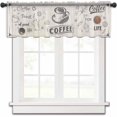 thumbnail image 2 of Kitchen Valances for Windows, Rustic Coffee Casual Burlap Light Filtering Voile Valance Curtains for Living Room Bedroom Decor, Chiffon Window Curtain Valances with Rod Pocket 54"x18", 2 of 6