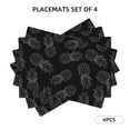 thumbnail image 3 of Placemats Set of 4 / 6, White Pineapples Placemats for Dining Table Indoor/Outdoors Heat Resistant Washable Placemats 18" x 12", 3 of 8