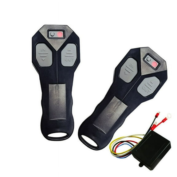 Car Wireless Winch Electric Remote Control with Manual Transmitter Set 12V 24V Truck ATV Truck Vehicle Kit for Trailer