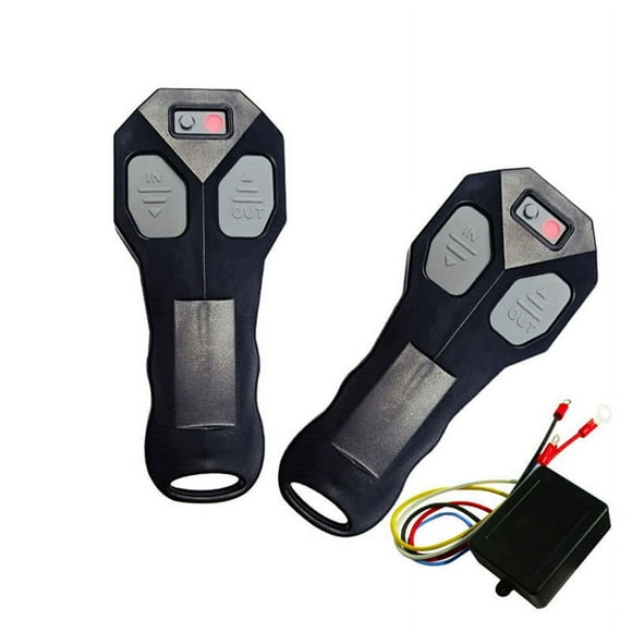 Car Wireless Winch Electric Remote Control with Manual Transmitter Set 12V 24V Truck ATV Truck Vehicle Kit for Trailer