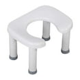 thumbnail image 1 of DOLITY Toilet Stool Easy Storage Squatting Potty Heavy Duty Portable Bathroom Stool White L, 1 of 9