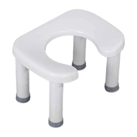 deevoka Toilet Stool Squat Toilet Step Simple Non Slip Seniors Ergonomic Squatting Potty White L
