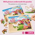thumbnail image 4 of SYNARRY 4-in-1 Large Unicorn Princess Fairy Wooden Puzzle Set for Kids Age 3-8, 24pcs Each, FSC Certified Jigsaw Puzzles, 4 of 8