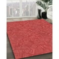 thumbnail image 3 of Ahgly Company Machine Washable Indoor Square Transitional Red Area Rugs, 5' Square, 3 of 7