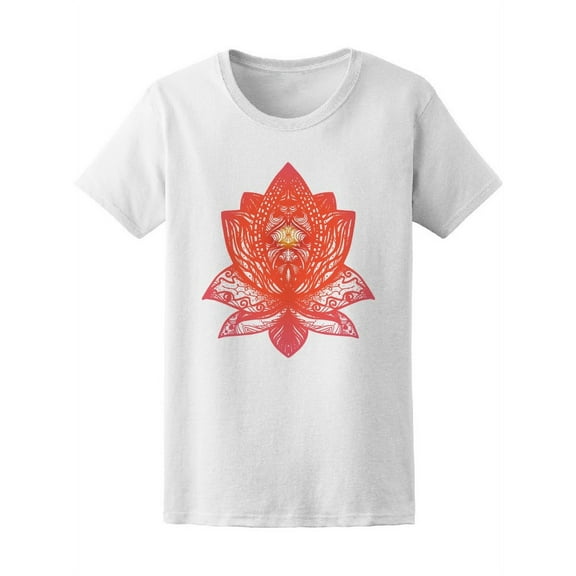 Flower Lotus Boho Tribal T-Shirt Women -Image by Shutterstock, Female Medium
