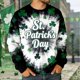 thumbnail image 2 of Camiseta de Cuello de Tripulación de Manga Larga de los Hombres de San Patricio Día de Impresión, sin Capucha, 2 of 8