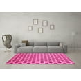 thumbnail image 3 of Ahgly Company Indoor Round Abstract Pink Modern Area Rugs, 4' Round, 3 of 4