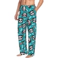 thumbnail image 2 of Balery Skull Cat print Men's Pajama Pants,Ultra Lightweight Pjs,Lounge Pant-Large, 2 of 9