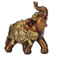 thumbnail image 1 of Adorno de resina con forma de elefante, grano de madera, estilo europeo, mueble de TV para el hogar, decoración artesanal, dorado S, 1 of 5