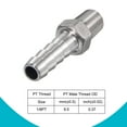 thumbnail image 4 of Uxcell 8mmx1/8PT Male Straight Stainless Steel Hose Barb Pipe Fitting 2 Pack, 4 of 5