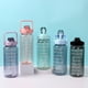 thumbnail image 1 of 2 Liter Water Bottle With Straw Female Girls Large Portable Travel Bottles Sport--blue, 1 of 4