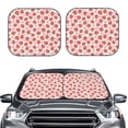 thumbnail image 2 of Goofa Strawberry Flower Pattern 2 Piece Car Windshield Sun Shade Foldable | Front Windshield Shade for Sun, Heat and UV Rays | Sunshade for Car Front Window-Medium, 2 of 7