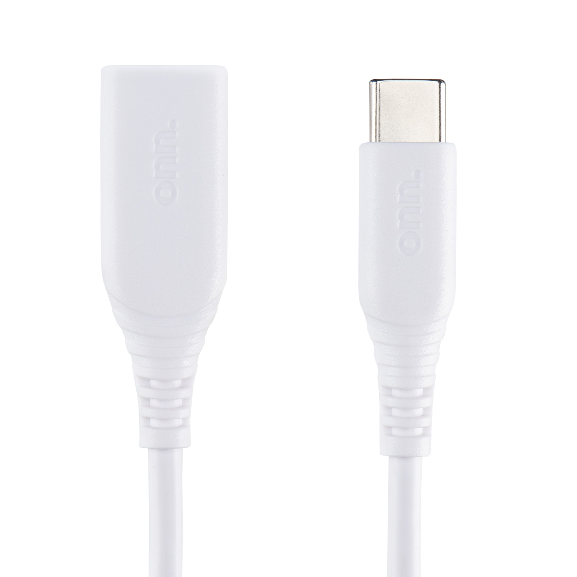 onn. USBC Extension Cable, White, 6'