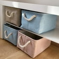 thumbnail image 4 of Nvzi Storage Bins for Shelves Storage Baskets for Organizing, Fabric Storage Cubes Closet Organizer for Home Nursery Baby Toy Gift Decorative 15.7*11.8*7.8inch (Brown), 4 of 4