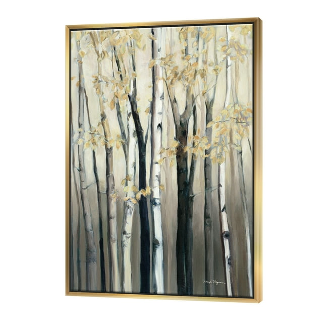 Golden Birch Forest III - Farmhouse Framed Canvas