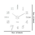 thumbnail image 6 of VerPetridure Clock From Wall To Wall Adhesive Mirror Large Clock For The Living House, 6 of 6