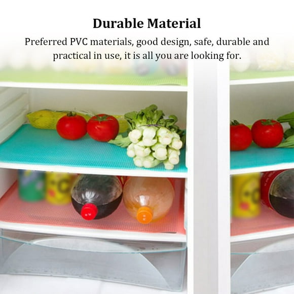 4Pcs Fridge Liners Washable Mats Waterproof Refrigerator Liners Multifunction Protectors Home Cupboard Cabinet Table Place Gadgets Accessories Orange