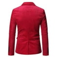 thumbnail image 4 of HOOMEUMY Mens Suit Jacket Slim Fit Design Casual Workout Long Sleeve Clothes Fashion 2025 Trendy Colorblocked Coat Turndown Collar Jacket Red L, 4 of 4