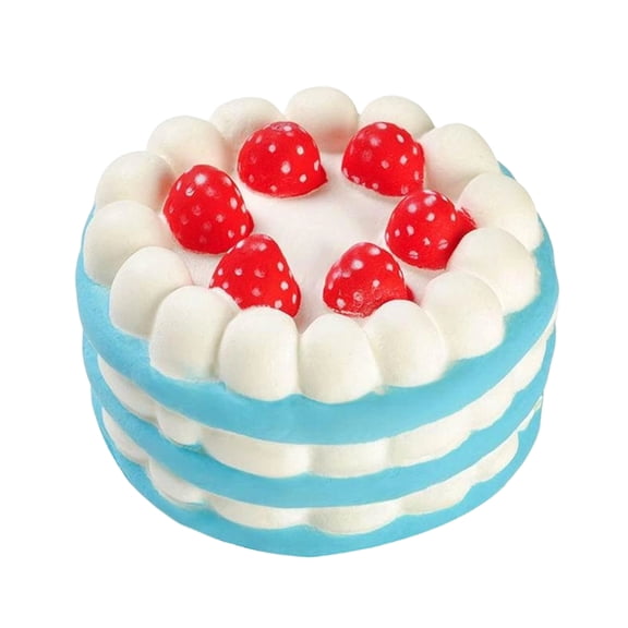 Realistic Cake Shaped Squishy Squishy for Adults Slow Motion Sensory Gadget Soft Tactile Office Desk Accessory Premium Gel Pressure Relief Tool 1 Pack