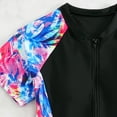 thumbnail image 5 of BOBOGOJP Girls Rash Guard Swimsuit One Piece Short Sleeve Front Zipper Swimwear UPF 50+ Bathing Suits Black for Size 7-8 Years, 5 of 5