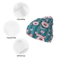 thumbnail image 3 of Yiaed Funny Pig Faces Print Winter Beanie for Men Women, Fleece Lined Beanie Soft Warm Knit Hat Ski Stocking Cuffed Ca, 3 of 6