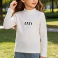 thumbnail image 4 of Hurxie Girls Half Turtleneck Long Sleeve Knit Slim Sweater Pullover Tops 9-10 Years, 4 of 7