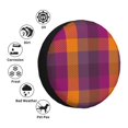 thumbnail image 4 of Goofa Purple Yellow Buffalo Plaid Pattern Universal Tire Cover for Jeep, SUV, Truck, and Trailer – Waterproof, UV-Resistant,Easy to Install, Fits 14"-17" Tires-16 inch, 4 of 6