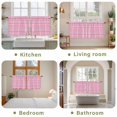 thumbnail image 6 of Pink Orange Blue Stripe Tier Curtains, Modern Abstract Art Striped Farmhouse Light Filtering Kitchen Curtains, 2Pcs Rod Pocket Half Window Treatments Panels for Sink Cafe Cabinet Camper 27.5x36In, 6 of 9