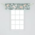 thumbnail image 2 of Birds and Nature Window Valance, Oriental Minimalist Art of Owl and Neutral Colors Boho Flowers, Curtain Valance for Kitchen Bedroom with Rod Pocket, 54" X 18", Pale Slate Blue Blush, by Ambesonne, 2 of 2