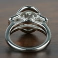 thumbnail image 4 of Eclet Jewels 2 Ct Lab Diamond Oval Cut Wedding Rings - 14K White Gold Over Rings - Double halo Rings On Clearance - Silver Diamond Beautiful Special Occasion Rings - Vintage Inspired Style Rings, 4 of 7