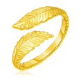 thumbnail image 1 of 14k Yellow Gold Bypass Style Toe Ring with Leaves, 1 of 2