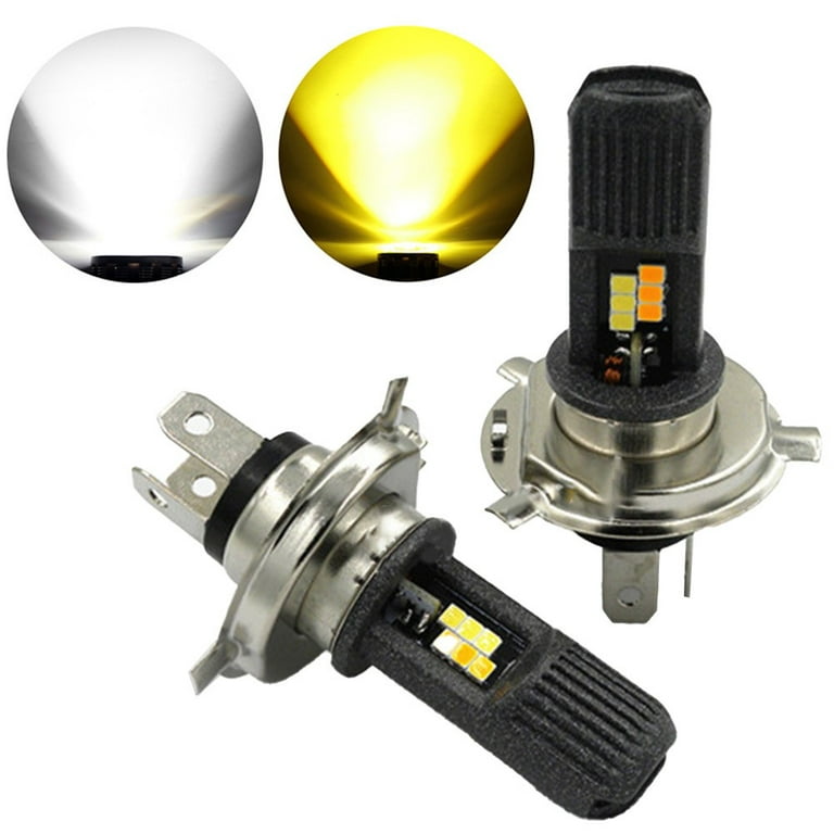 12-80V H4 LED H6 P15D bA20D LED Motorcycle Headlight Bulb White/Yellow Fog  Light