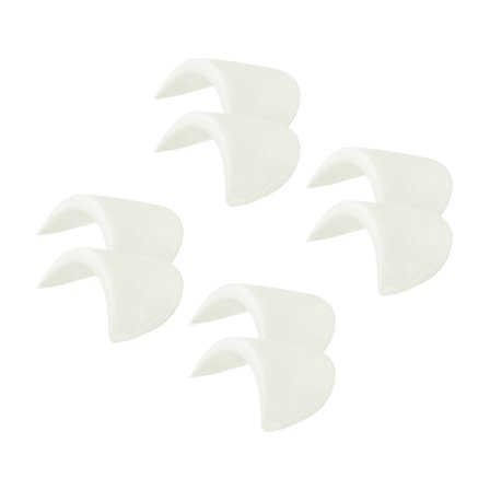 4 Pairs Shoulder Pads, Costume Shoulder Pads Small Breathable Sponge Pads Thick for Women Clothing Men , White