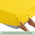 thumbnail image 2 of Elegant Comfort 4-Piece Microfiber Bed Sheet Set, King, Yellow - Deep Pocket, 2 of 10