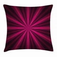 thumbnail image 1 of Hot Pink Throw Pillow Cushion Cover, Abstract Starburst Design Radial Lines Vibrant Colored Beams Futuristic, Decorative Square Accent Pillow Case, 24 X 24 Inches, Pink Fuchsia Purple, by Ambesonne, 1 of 2